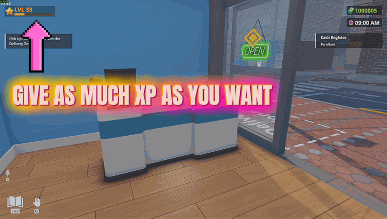 Anime Shop Simulator — Senpai Status (XP & Shop Level) (screenshot 2)